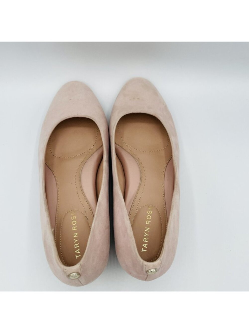 Taryn Rose Womens Heels Size 6.5 B Pink Suede Leather Babs Slip on Shoes Pumps - Picture 10 of 12